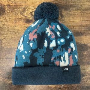 NWOT The North Face Women's Ski Tuke Pom Beanie, Blue, One Size